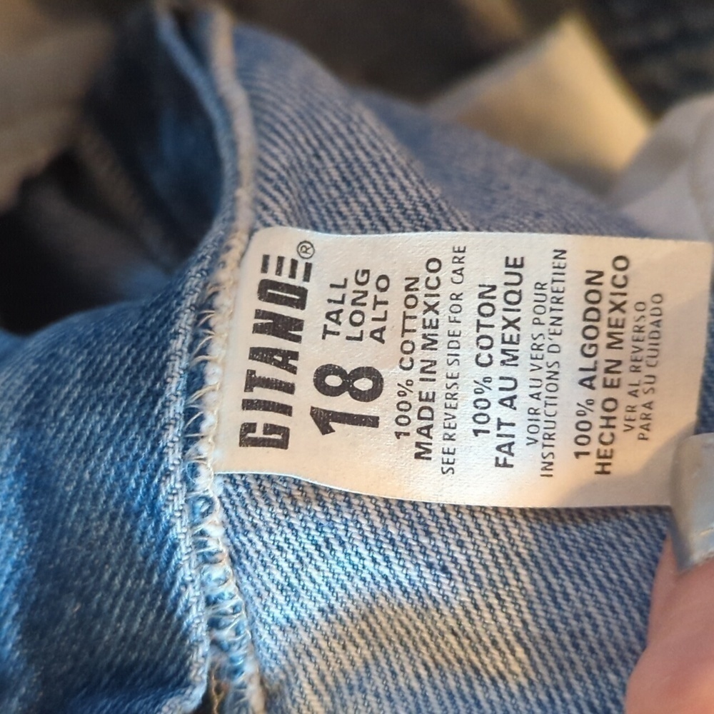 Vtg 80s / 90s Gitano high rise tapered cotton blue denim jeans. W 34" L 32" - Picture 8 of 11